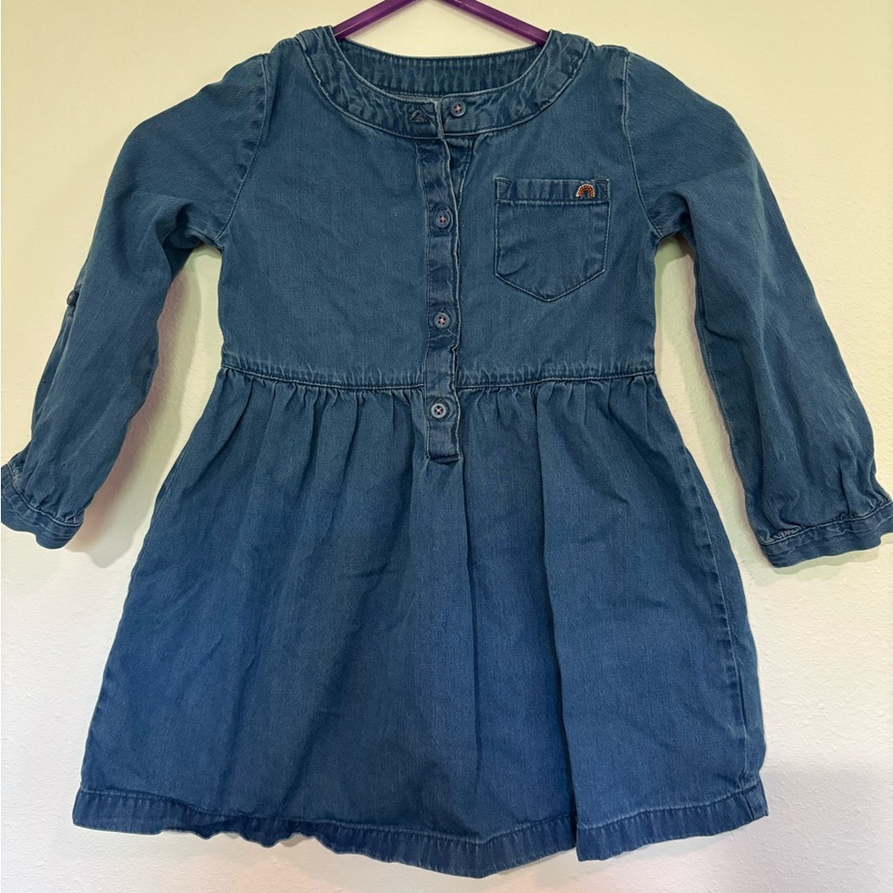 Carter's Blue Denim Long Sleeve Girls' Dress